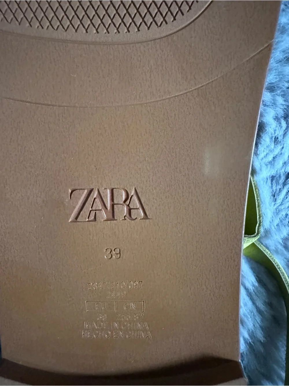 Zara Chartreuse Strappy Rhinestone Tie Sandals - Picture 3 of 4